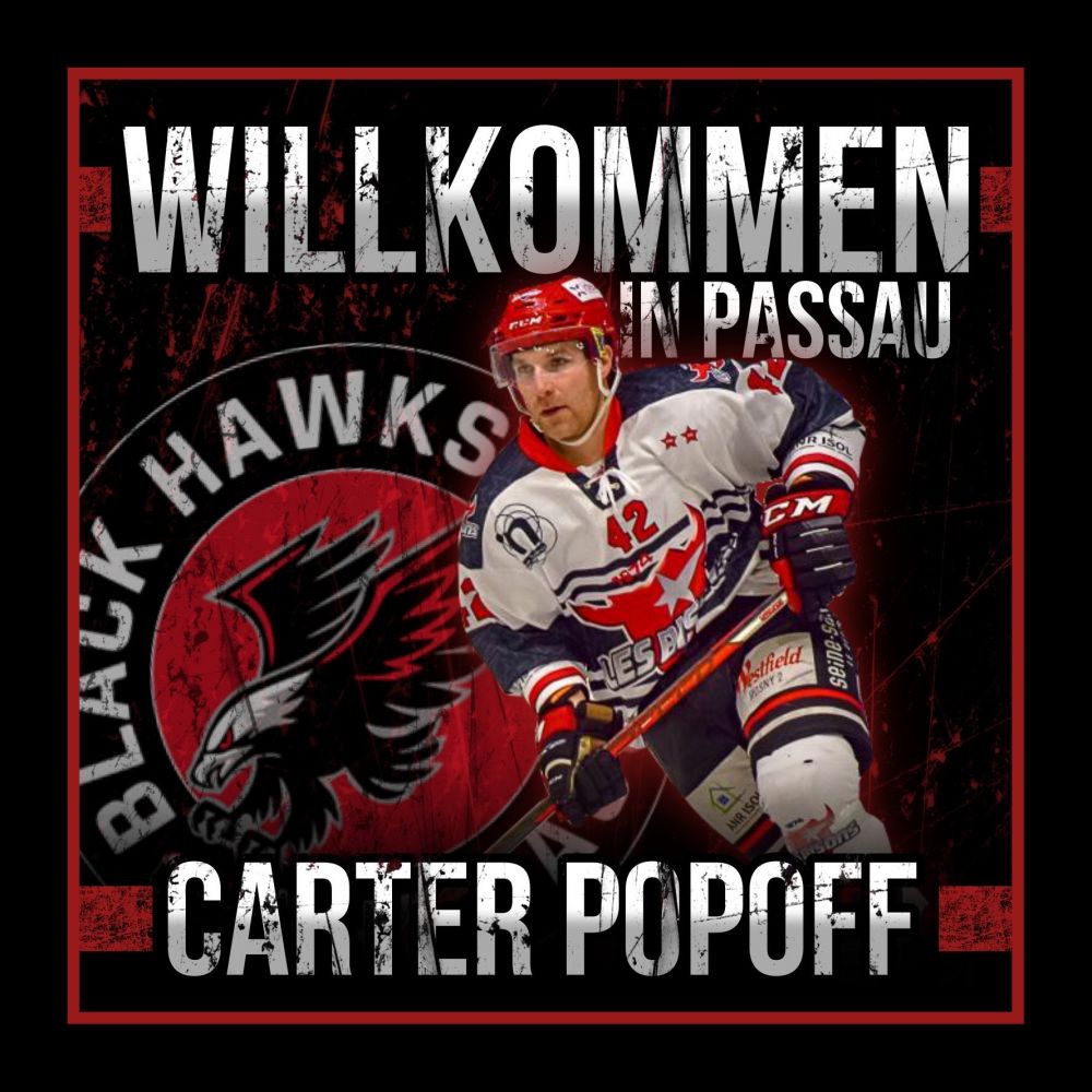 Erste Kontingentstelle vergeben: Passau Black Hawks verpflichten Carter Popoff